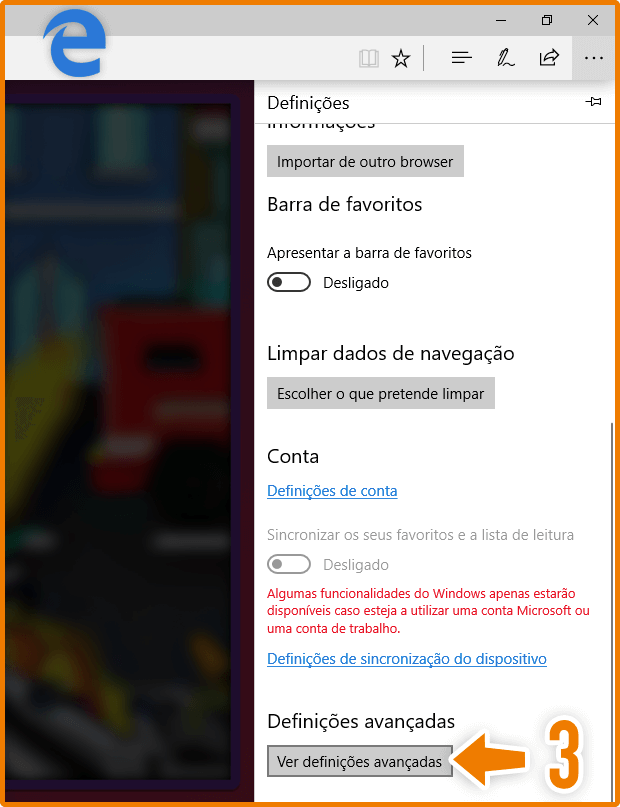Ativar o Flash Player no Microsoft Edge Passo 2